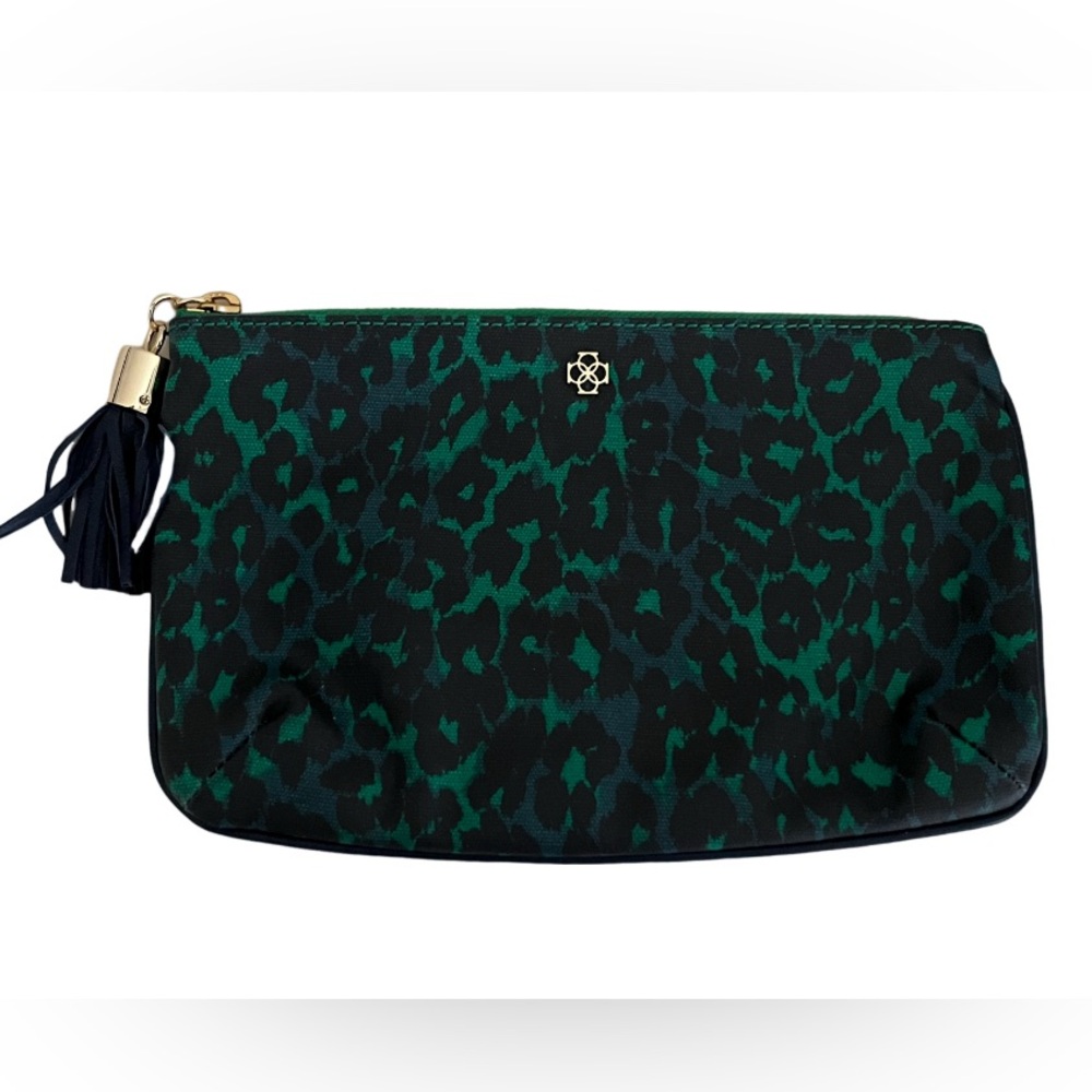 Ann Taylor Green and Blue Pouch *